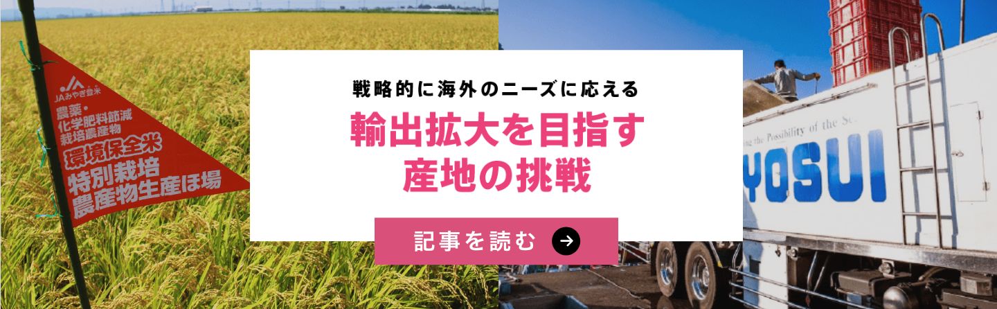 輸出拡大を目指す産地の挑戦
