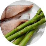 さわらとアスパラガスのスパイスきわ立つスープカレー