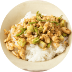 たらの芽とアマゴのスパイス香るそぼろカレー