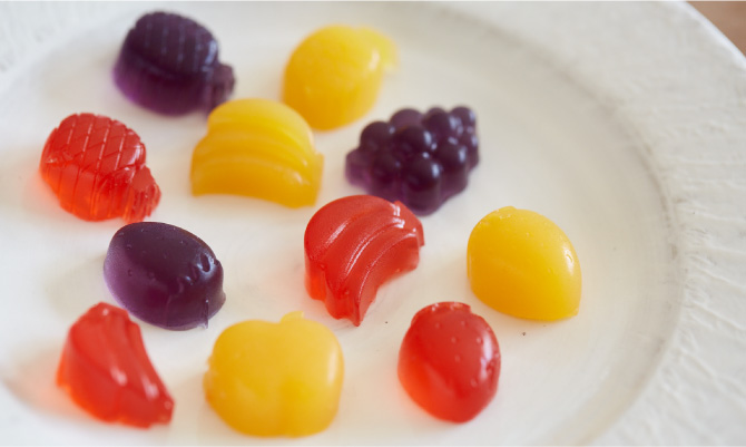 果実を使ったグミ