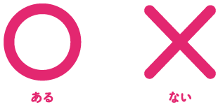 選択肢［○ある ×ない］