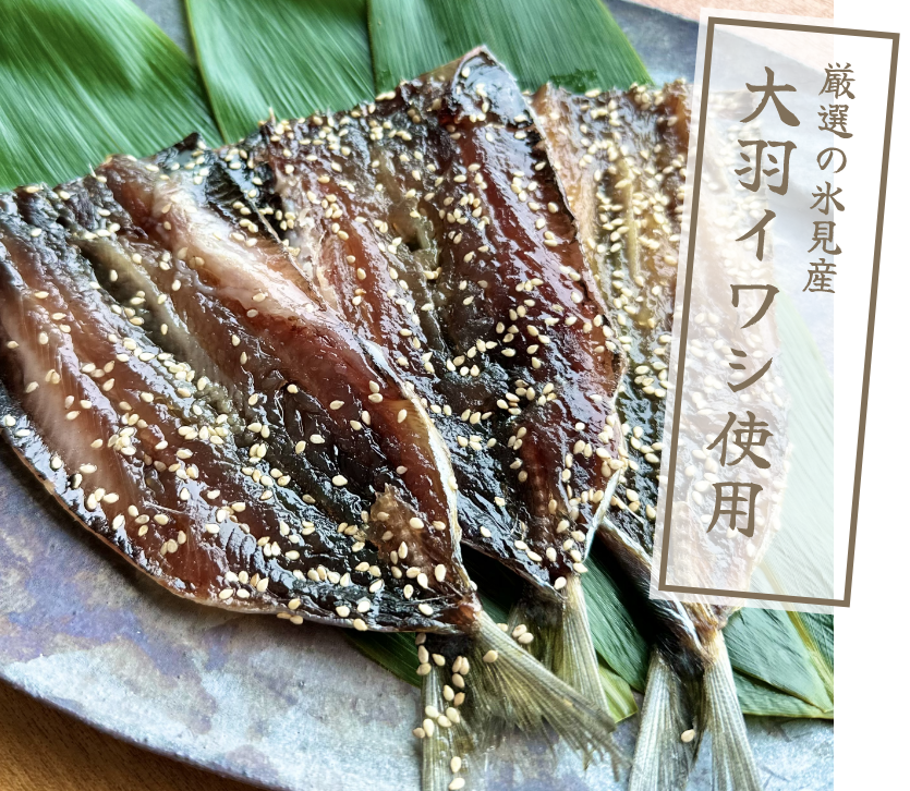 厳選の氷見産 大羽イワシ使用