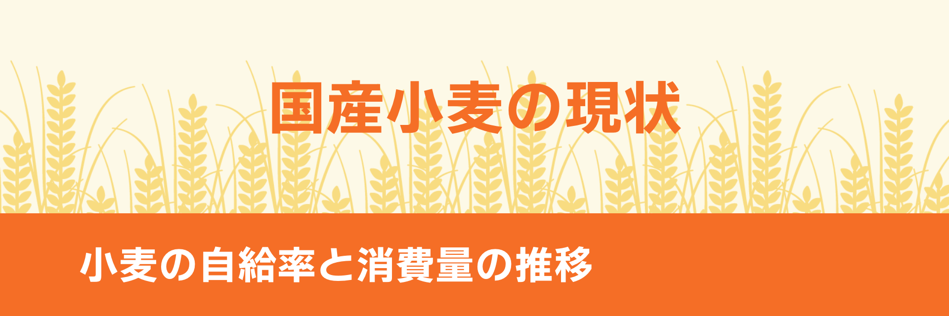 国産小麦の現状｜小麦の自給率と消費量の推移