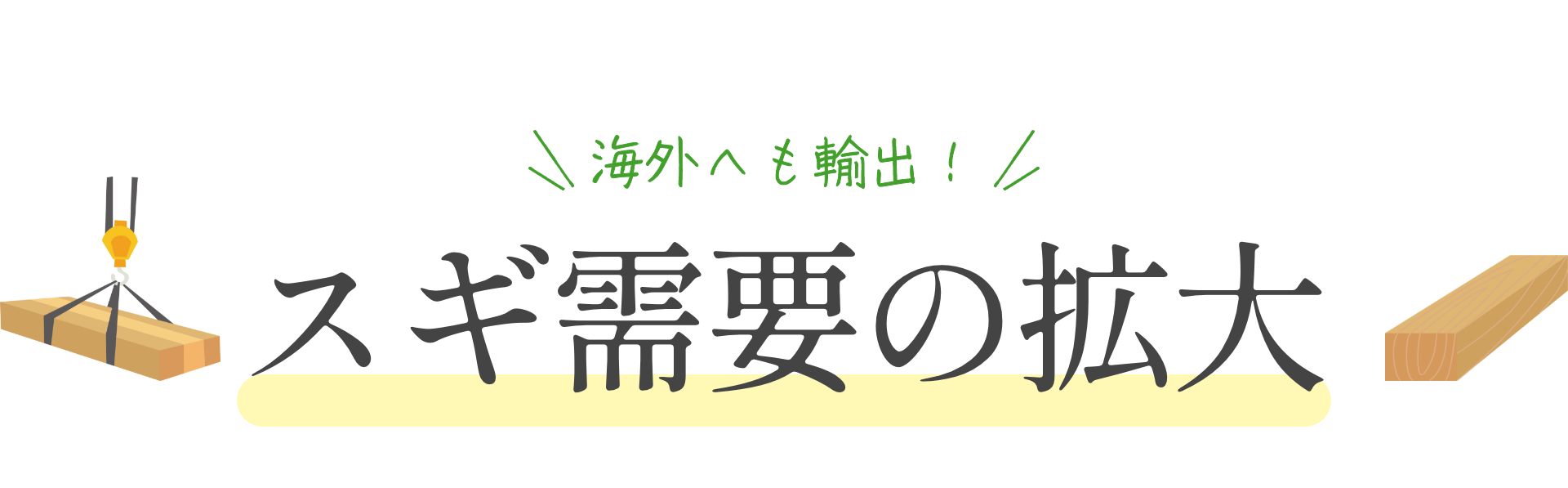 海外へも輸出！スギ需要の拡大