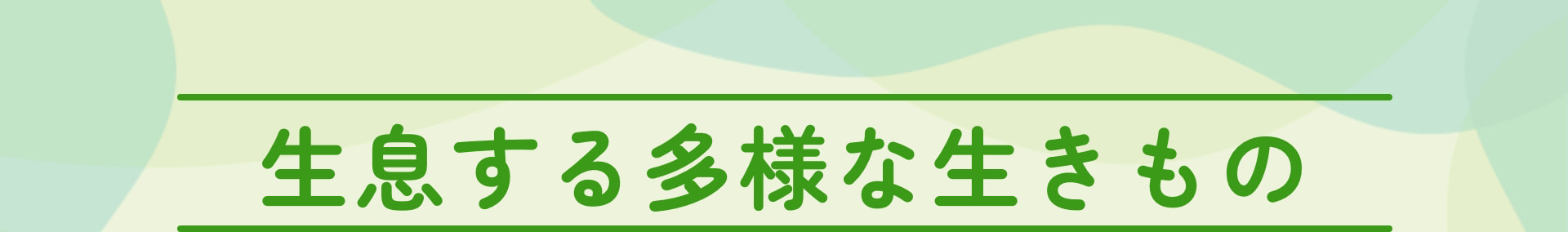 生息する多様な生きもの