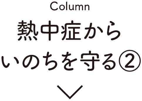 Column:熱中症からいのちを守る②