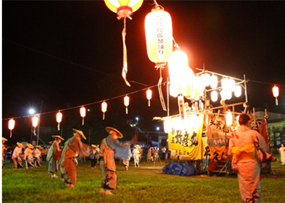 高島越後の盆踊りの行事