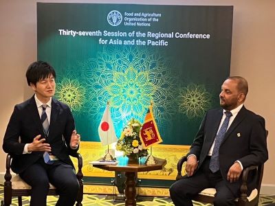 スリランカ農業大臣とのバイ会談