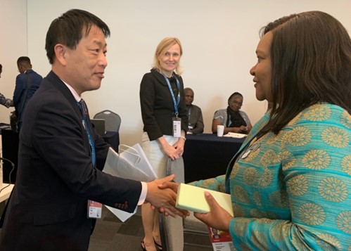ケニアとの会談の副大臣のご様子