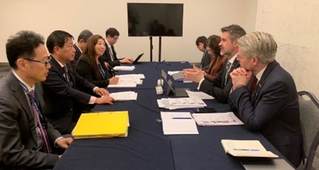 アイスランドとの会談の副大臣のご様子