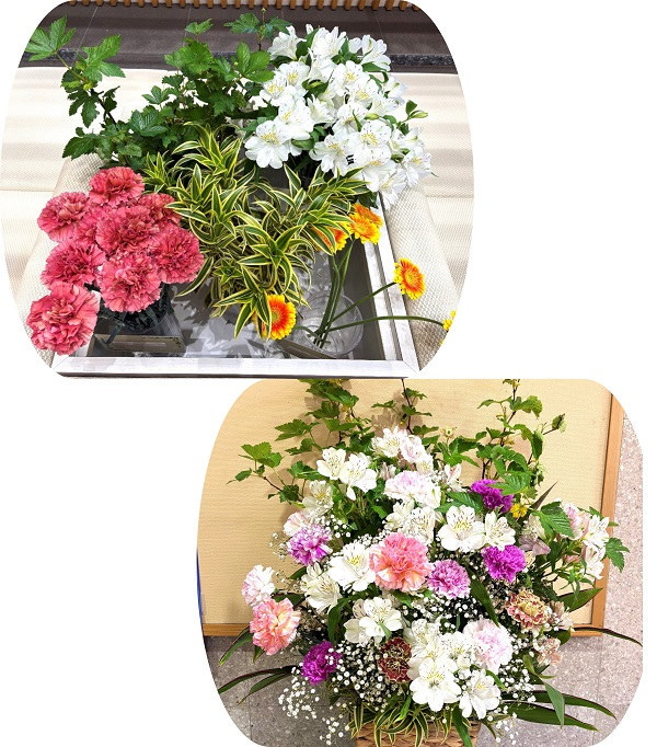 香川産カーネーションなど5種類の切り花等とフラワーアレンジメント