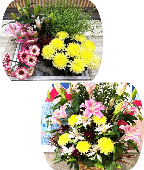 宮崎県産ユリなど5種類の切り花等とフラワーアレンジメント