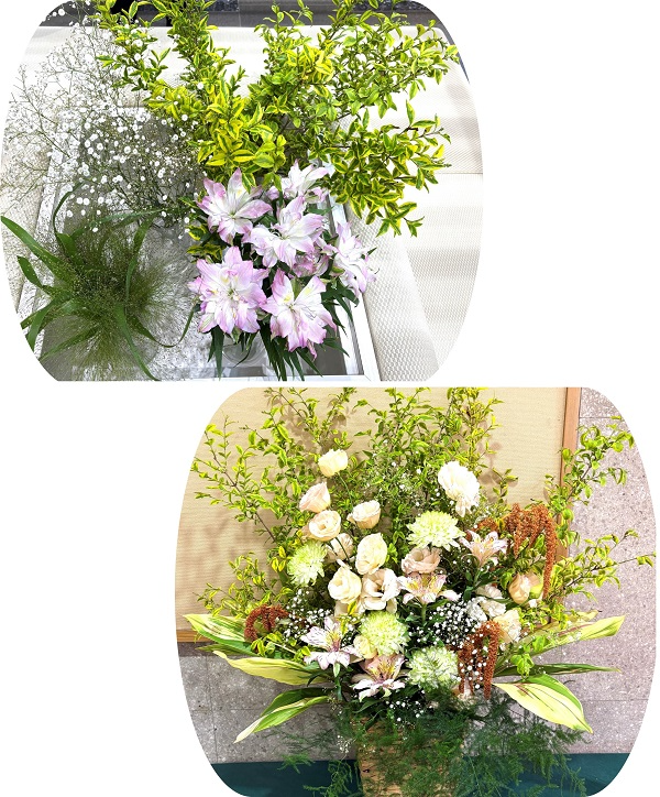 和歌山産カスミソウなど5種類の切り花等とフラワーアレンジメント