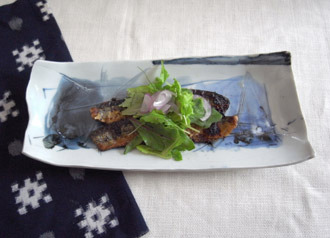 さんまの洋風米粉蒲焼き