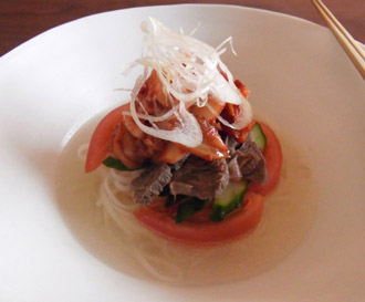 米粉ひやむぎの冷麺