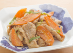  人参と豚肉のみそ炒め