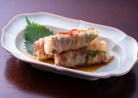 ながいもの肉巻き照り焼き