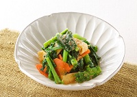 のらぼう菜とあぶりお揚げの辛子和え