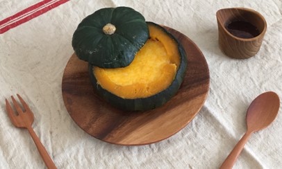 丸ごとカボチャプリン