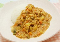 ねぎ入り野菜カレー
