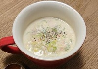 白ネギのミルクスープ