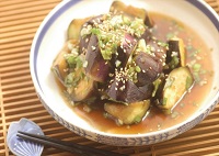 千両ナスのレンチン香味浸し