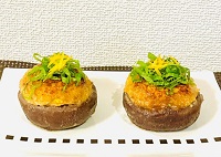 しいたけのえびバーグ