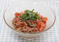 カッペリーニ風　梅トマトそば