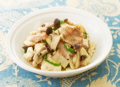 きのこたっぷり豆腐チャンプル