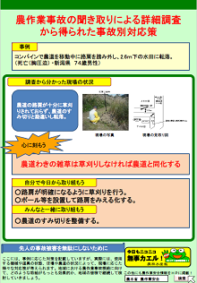 事故対応（コンバインの転落）