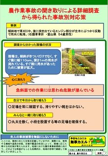 事故対応（刈払機転落）