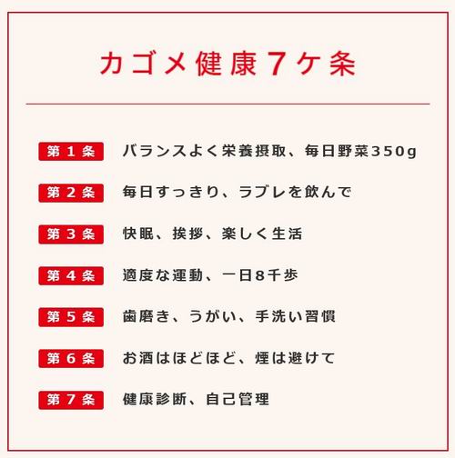 カゴメ健康七箇条