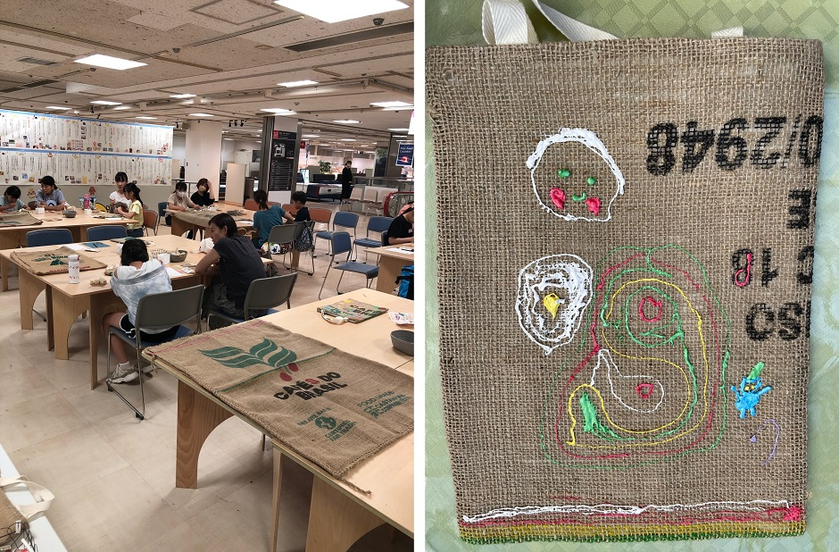 麻袋バックペイント体験