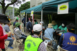 河内クリーンウオークでの食育イベント
