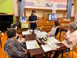 避難所でのふりかけづくり