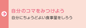 自分のコマをみつけよう：自分にちょうどよい食事量をしろう