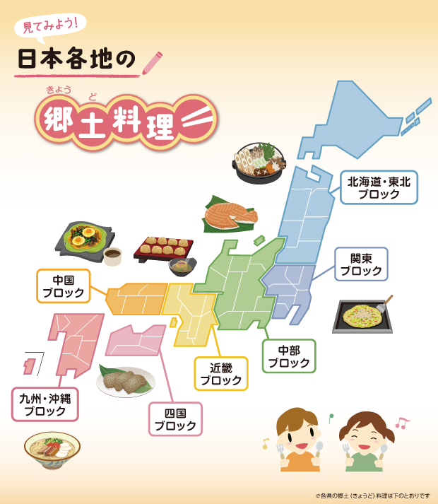 日本の郷土料理地図