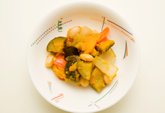 野菜の旨みがギッシリ カボチャと大豆のラタトゥユ