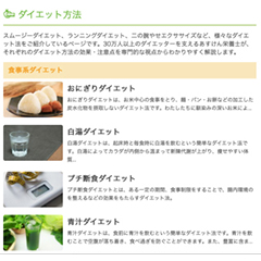 ダイエット法メニュー