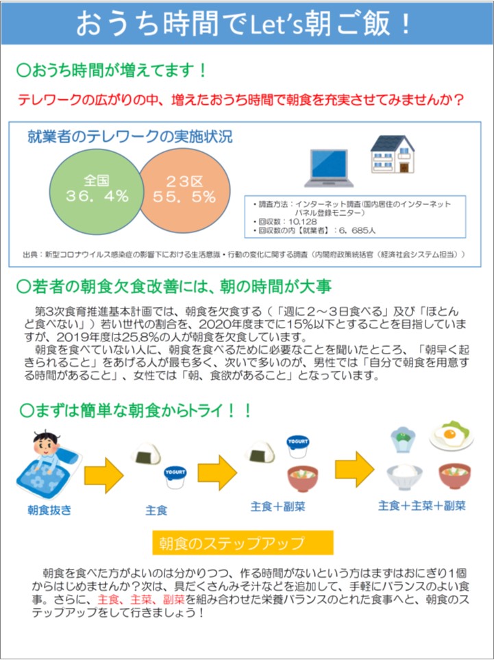おうち時間でLet’s朝ご飯チラシ