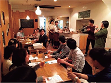 11/23~11/27の期間で開催した、田野畑食材の産直イベント「東北キッチン@早稲田~食べて感じる田野畑~」の様子。写真右