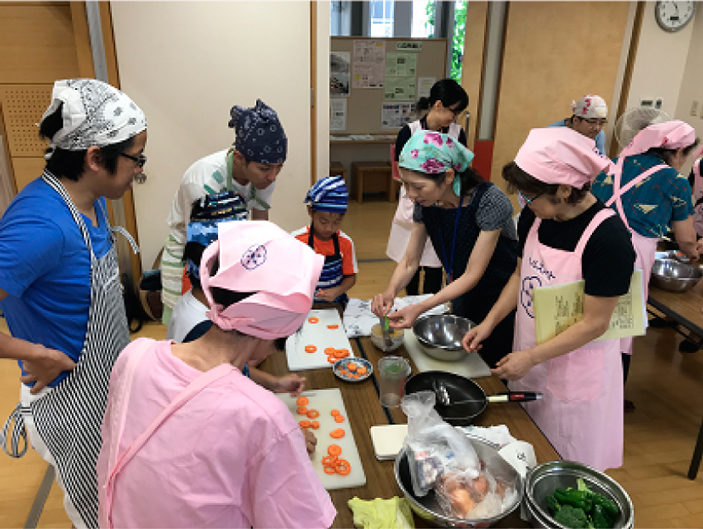 親子料理教室の様子