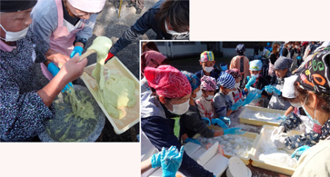 高齢者の指導による「ねったぼ」作り