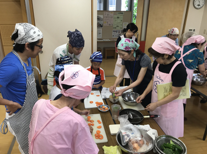 親子料理教室の様子