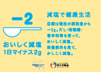 食生活改善普及運動「マイナス2gマーク」
