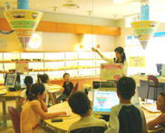 「食事バランスガイド」パソコン体験の模様