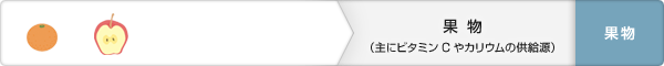 果物(主にビタミンCやカリウムの供給源):果物