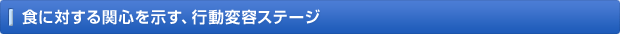 食に対する関心を示す、行動変容ステージ