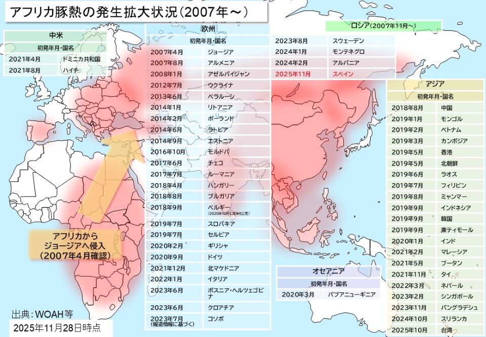 251128 ユーラシアASF発生状況（スペイン追加）