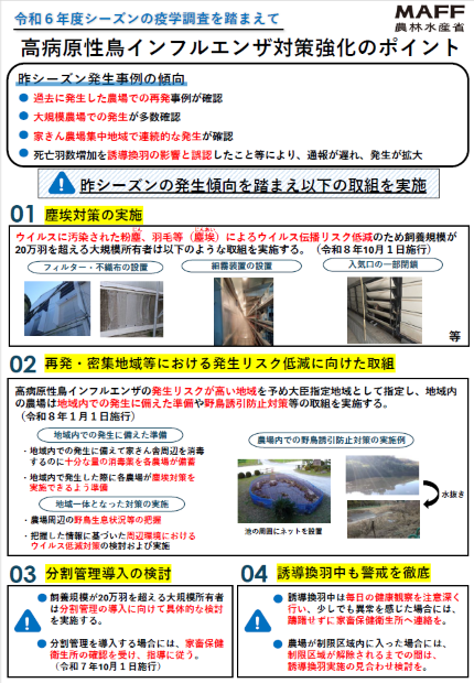 鳥インフルエンザ対策のポイント２